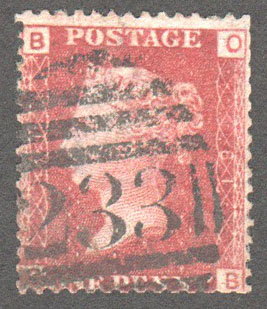 Great Britain Scott 33 Used Plate 81 - OB - Click Image to Close